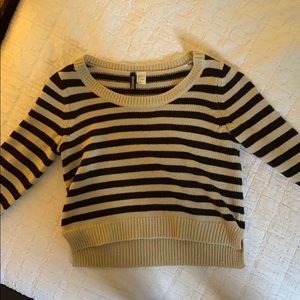Cropped striped sweater